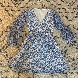 NA-KD Blue Floral Dress